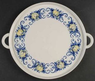 Villeroy & Boch Cadiz Deep Round Platter, Fine China Dinnerware   Yellow Fruit,B
