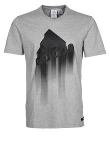 adidas Performance   PERF RISE T   Print T shirt   medium grey heather