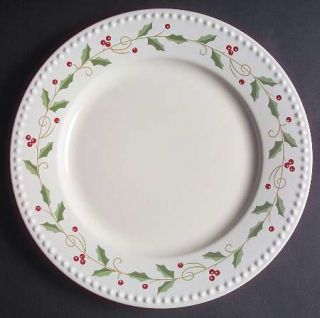 Dansk Rondure Holly Dinner Plate, Fine China Dinnerware   Holly Leaves&Berries O