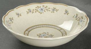 Royal Doulton Dorset Coupe Cereal Bowl, Fine China Dinnerware   Blue Flowers,Sca