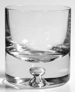 Crate & Barrel Direction Double Old Fashioned   Clear, Bubble In Base