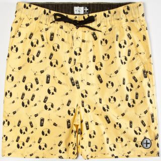 Belly Flopper Mens Boardshorts Yellow In Sizes Medium, Small, Large, X La