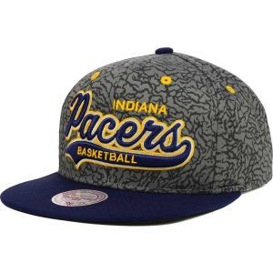 Indiana Pacers Mitchell and Ness NBA E Print Tailsweep Snapback Cap