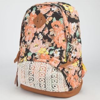 Olivia Floral Crochet Backpack Black Combo One Size For Women 240402149