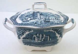 Johnson Brothers Old Britain Castles Blue(Made In England Sugar Bowl & Lid, Fine