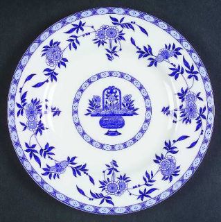 Minton Blue Delft Bread & Butter Plate, Fine China Dinnerware   White, Blue Flow