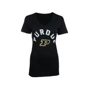 Purdue Boilermakers J America NCAA Womens Arch Wordmark V Neck T Shirt