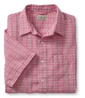 Summer Seersucker Shirt, Traditional Fit Short Sleeve Check