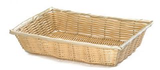Tablecraft Handwoven Basket, 18 x 12 1/2 x 3 in, Polypropylene Cord, Natural