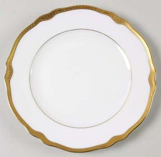Franconia   Krautheim Jewel Salad Plate, Fine China Dinnerware   Gold Trim W/Enc