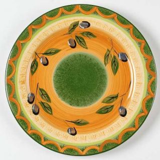 Pfaltzgraff Tuscan Olive Dinner Plate, Fine China Dinnerware   Green,Orange&Yell