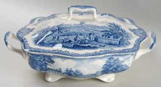 Johnson Brothers Old Britain Castles Blue(Made In England Square Covered Vegetab