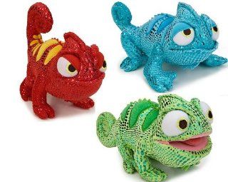 Tangled Pascal the Chameleon Mini Bean Bag Plush   Red Blue Green Set Toys & Games