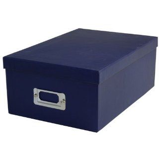 Navy Blue Photo Storage Boxes 7 1/2 (w) x 11 (d) x 4 1/2 (h)   Sold individually  Record Storage Boxes 