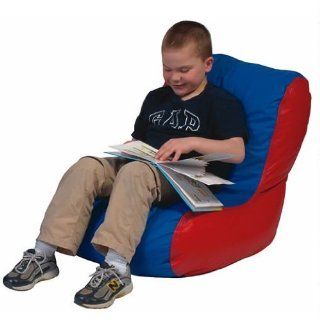 Grantco BBTH RB Toddler High Back Beanbag   Red Blue   Childrens Bean Bag Chairs