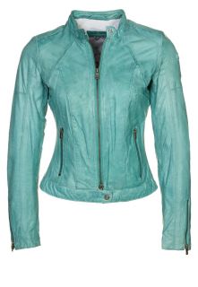 Milestone   TORI   Leather jacket   turquoise