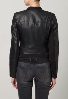 Noisy May WATERFALL   Faux leather jacket   black