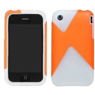 Hard Plastic Snap on Cover Fits Apple iPhone 3G 3GS Orange/Transparent Clear Dual AT&T (does NOT fit Apple iPhone or iPhone 4/4S or iPhone 5/5S/5C) Cell Phones & Accessories