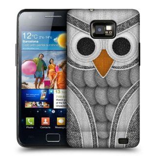 Head Case Designs Grey Owl Patchwork Hard Back Case Cover for Samsung Galaxy S2 II I9100 Cell Phones & Accessories