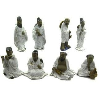 Happy Bonsai The Eight Immortals Figurine (Full Set)  Collectible Figurines  Patio, Lawn & Garden