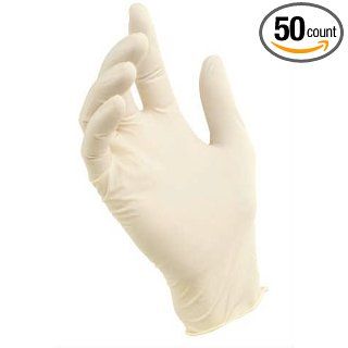 Caring Hands Latex Disposable Glove   Pack of 50 Glove Is Great for Painting, Hair Care, Pet Care, Auto Care and More. It Fits Either Hand.