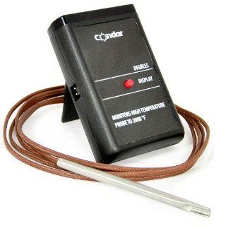 Digital Catalytic Monitor  Fahrenheit (9 86F). Designed for woodstoves and inserts where conventional catalytic probe thermometers would be inaccessible or difficult to see. Powered by 9 volt battery, red LED read out on electronic monitor is highly respon