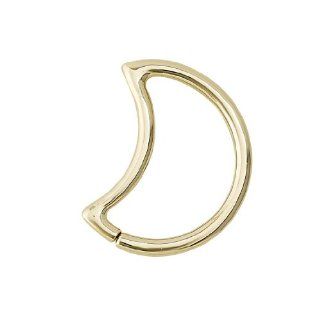 Body Gems 14k Gold LunEAR (Daith Moon) Seamless Moon Shape Body Jewelry Ring 16 Gauge Body Piercing Rings Jewelry