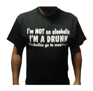 Alcoholic AA Meetings Funny T shirt / Black / XXL / FAST Shipping 