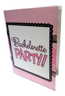 8 Pink & Lace Bachelorette Party Invitations with Envelopes 