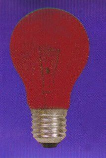 Red Party Light Bulb Halloween Special Effect Lighting   Standard Size #17118   Incandescent Bulbs