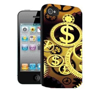 HJX iphone 4/4S Cool 3D Colourful Illusion Effect Hard Slim Fit Design Cover Protector Case for Apple iphone 4 4G 4S (Dollar And Pound Pattern) Cell Phones & Accessories