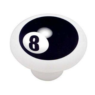 Eight Ball Decorative High Gloss Ceramic Drawer Knob   Cabinet And Furniture Knobs  