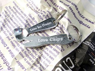 food gift take away keyrings by multiply design