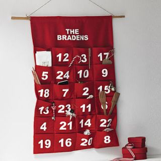 personalised advent calendar by minna's room