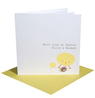little darling nest personalised easter card by made with love designs ltd