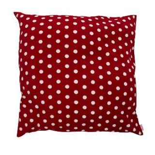 large red and white spot cushion by flugs