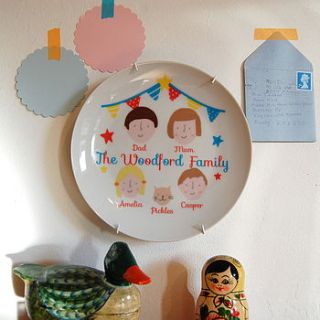 personalised circus theme family plate by ethel and co