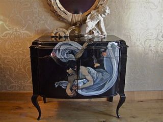 hand painted angel cabinet by figa & co. ltd