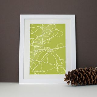 abstract road map centred on edinburgh by paperpaper