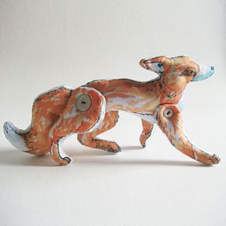 red fox art toy by kat whelan illustrations