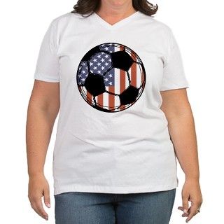 Soccer Ball USA T Shirt by solopress