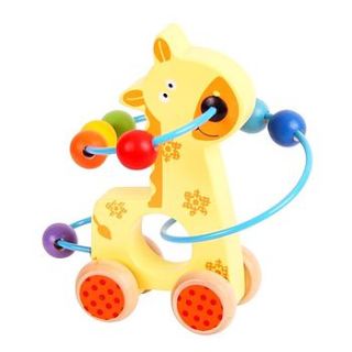 pushalong giraffe bead frame activity toy by sleepyheads