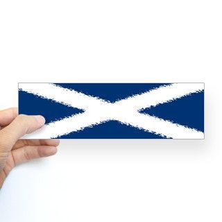 Scottish Flag Bumper Sticker by brattigrl