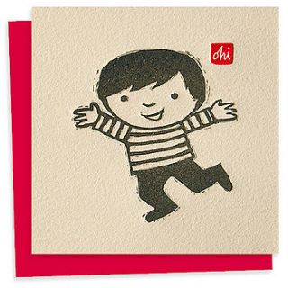 boy letterpress greeting card by blush