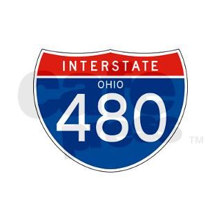 Interstate 480   OH Rectangle Decal by worldofsigns