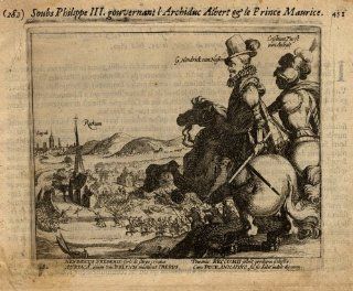Antique Print RECKUM BELGIUM LUIK LIEGE Baudartius 1616   Etchings Prints