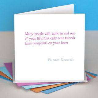 'footprints on your heart' quote card by belle photo ltd