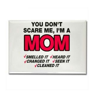 Dont scare me Im a mom Rectangle Magnet by clevershop123
