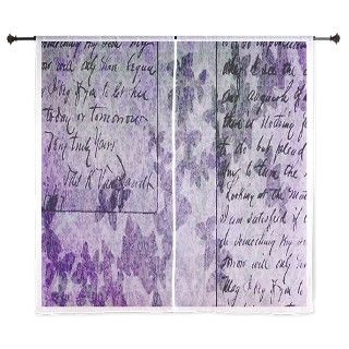 Victorian Purple Love Letters 60 Curtains by brilliantbeddingandbathshop