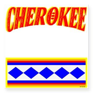 CHEROKEE TRIBE Square Sticker 3 x 3 by nativearts_07